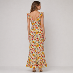 Wildflower | Cotton Printed Midi Dress | exclusive print