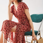 French-Inspired Fishtail Midi Tea Dress | Cherry