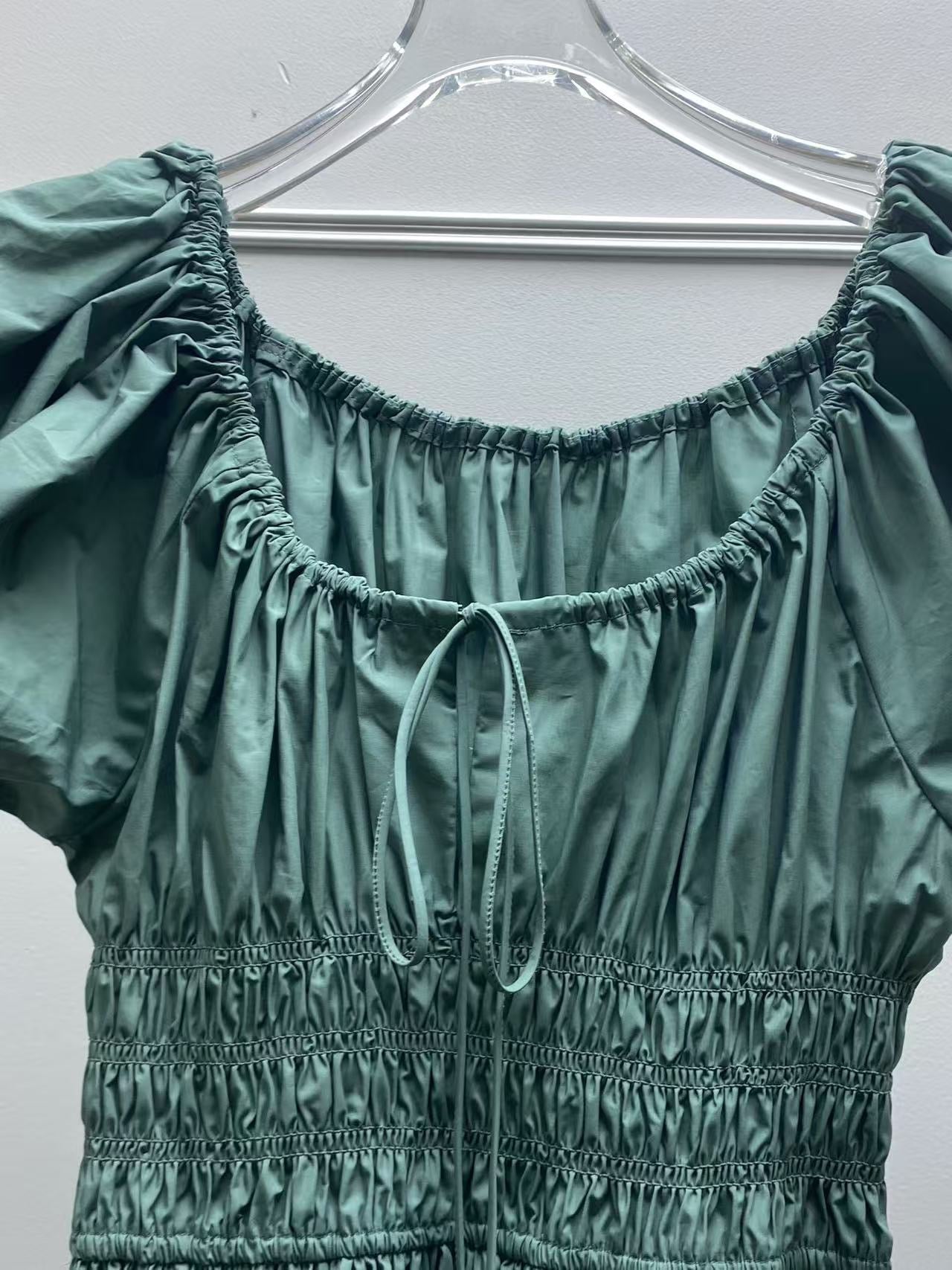 French-Inspired Tie-Front Smocked Midi Dress | Pure Grace