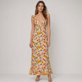 Wildflower | Cotton Printed Midi Dress | exclusive print