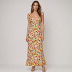 Wildflower | Cotton Printed Midi Dress | exclusive print