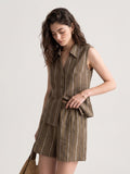 Forest | Casual Linen Vest & Shorts Set