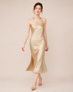 The Aurelia | Luxurious Heavyweight Triacetate Satin Dress