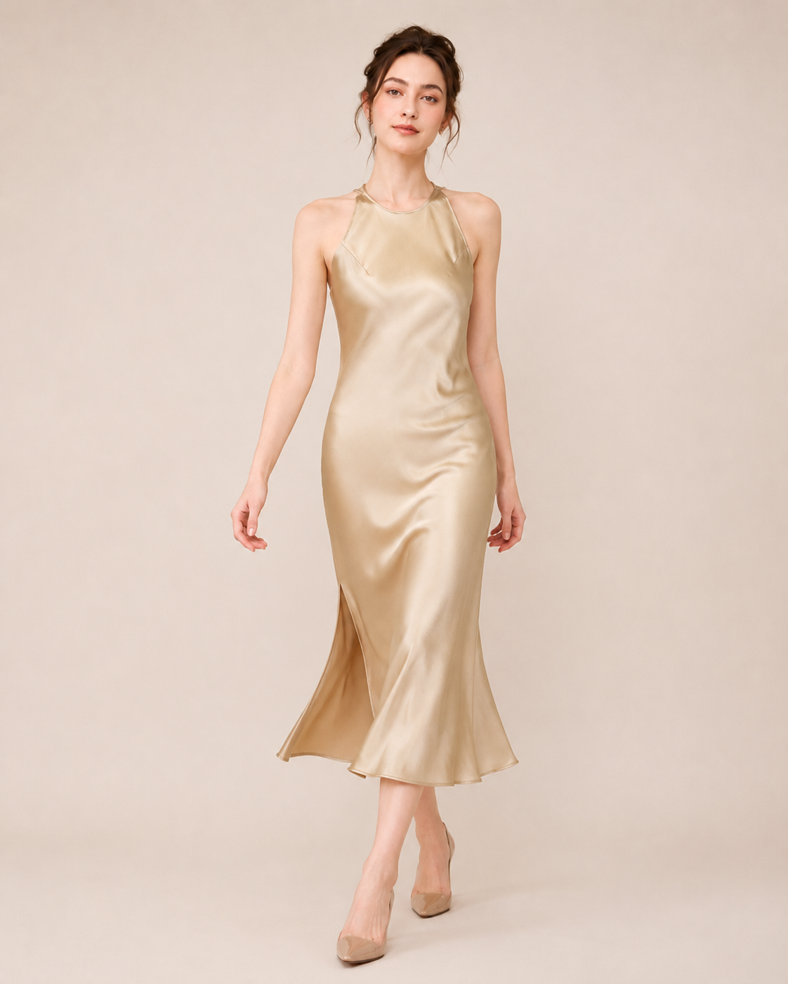 The Aurelia | Luxurious Heavyweight Triacetate Satin Dress