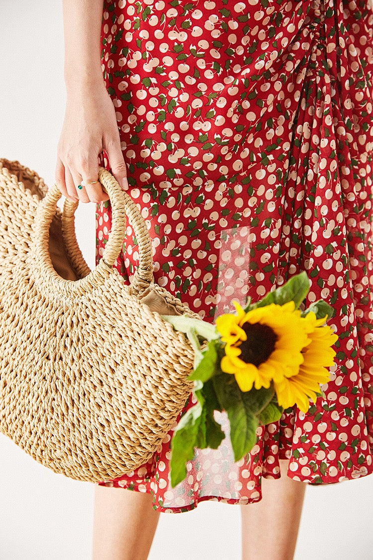 French-Inspired Fishtail Midi Tea Dress | Cherry