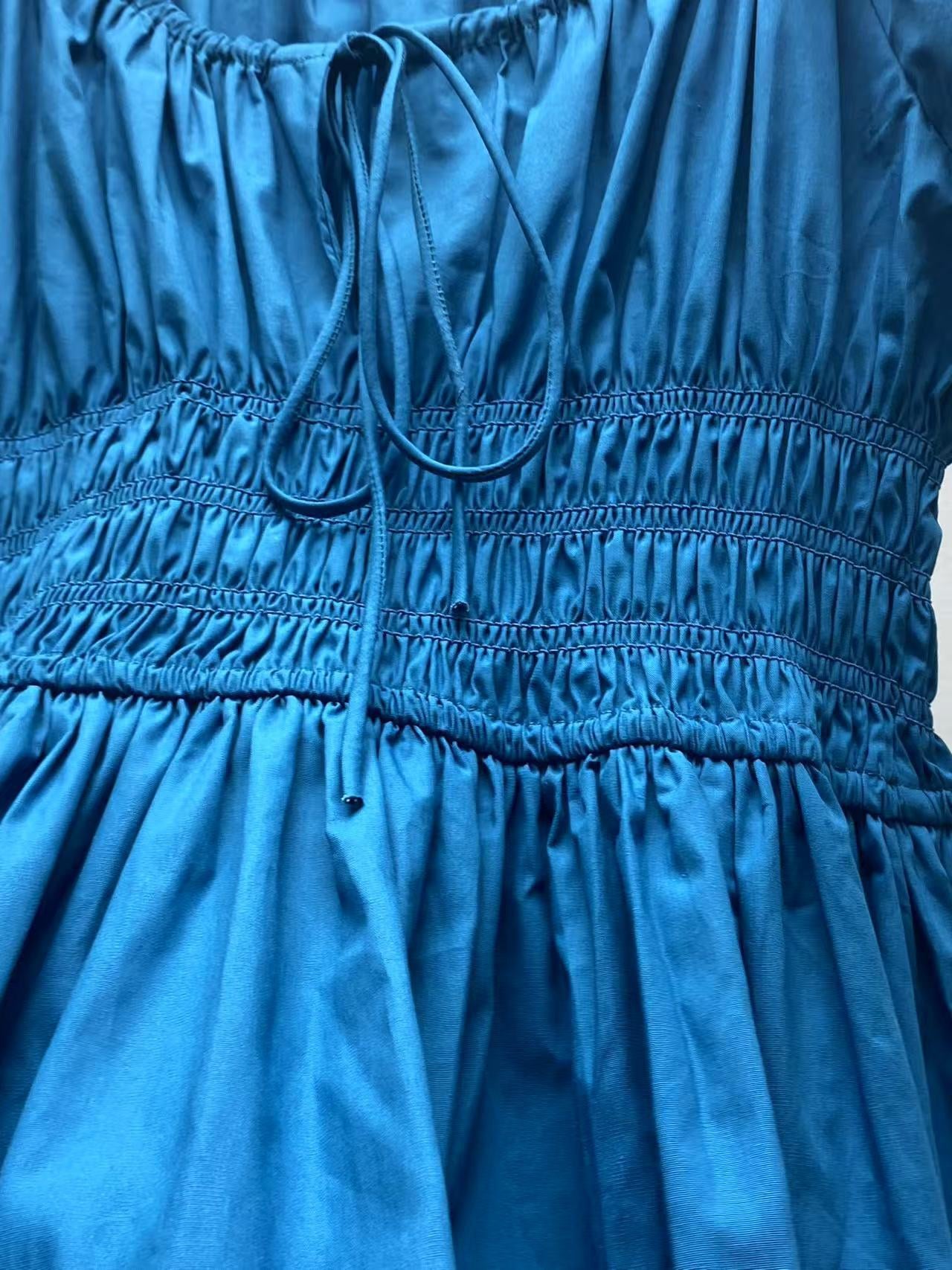 French-Inspired Tie-Front Smocked Midi Dress | Pure Grace