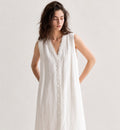 Wind | Lace-Trimmed Linen Midi Dress