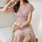 French-Inspired Fishtail Midi Tea Dress | Cherry