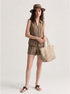 Forest | Casual Linen Vest & Shorts Set