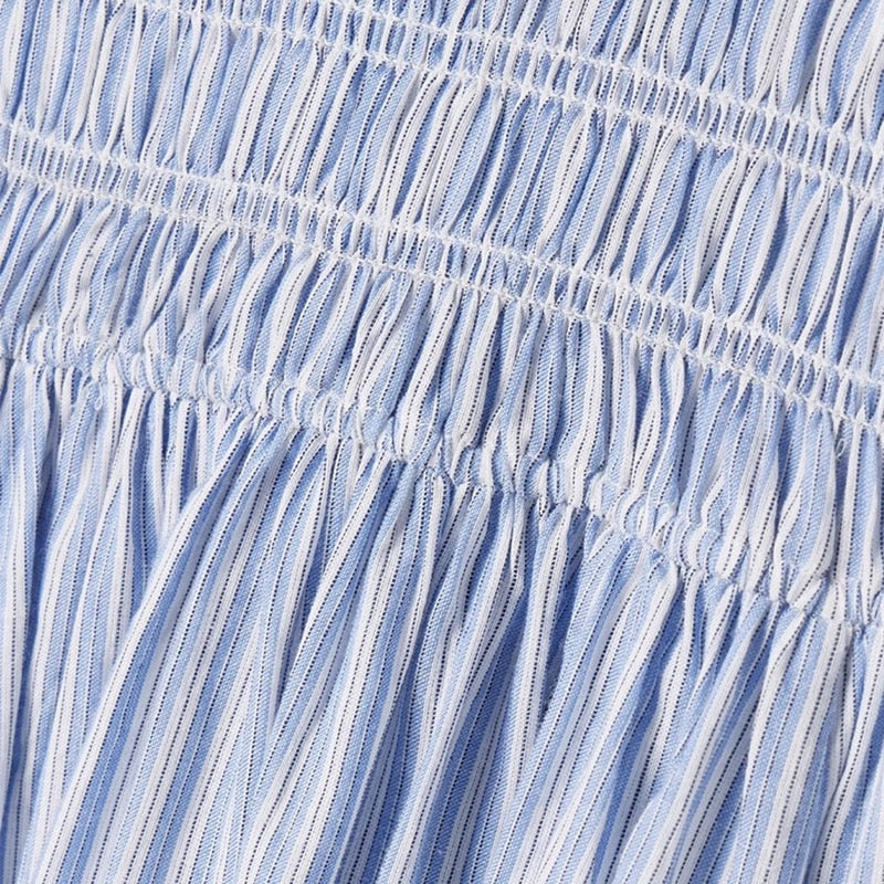 Blue Striped Midi Dress｜Coastal Breeze