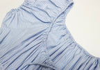 Blue Striped Midi Dress｜Coastal Breeze