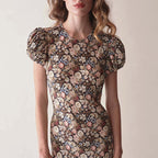 Printed Fitted Maxi Dress｜Vintage Bloom