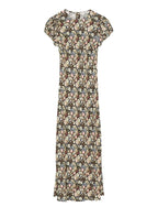 Printed Fitted Maxi Dress｜Vintage Bloom