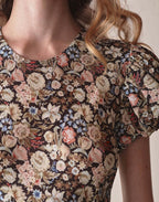 Printed Fitted Maxi Dress｜Vintage Bloom