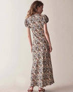 Printed Fitted Maxi Dress｜Vintage Bloom