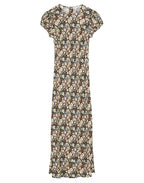 Printed Fitted Maxi Dress｜Vintage Bloom