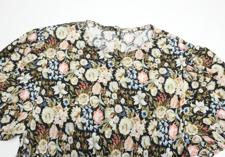 Printed Fitted Maxi Dress｜Vintage Bloom