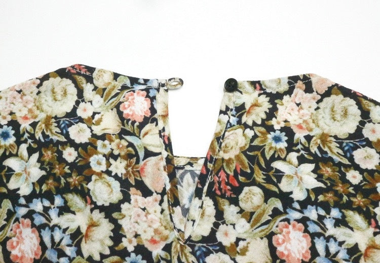 Printed Fitted Maxi Dress｜Vintage Bloom