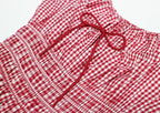 Plaid Cotton Midi Dress｜Grid Mellow