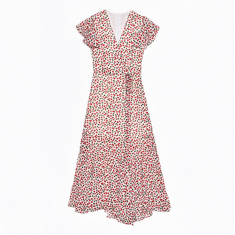 French-Inspired Fishtail Midi Tea Dress | Cherry
