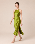 The Aurelia | Luxurious Heavyweight Triacetate Satin Dress